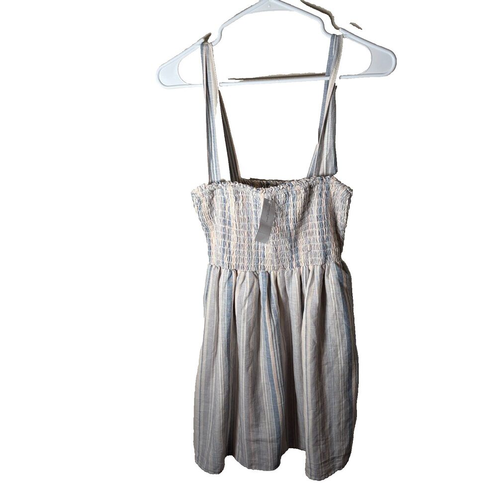 American Eagle Dress Women's Medium Striped Smocked Sleeveless Boho NWT